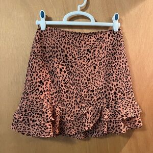 Pink leopard skirt